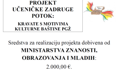 Prezentacija projekta Učeničke zadruge Potok na sjednici Nastavničkog vijeća 15.6.2026. god.